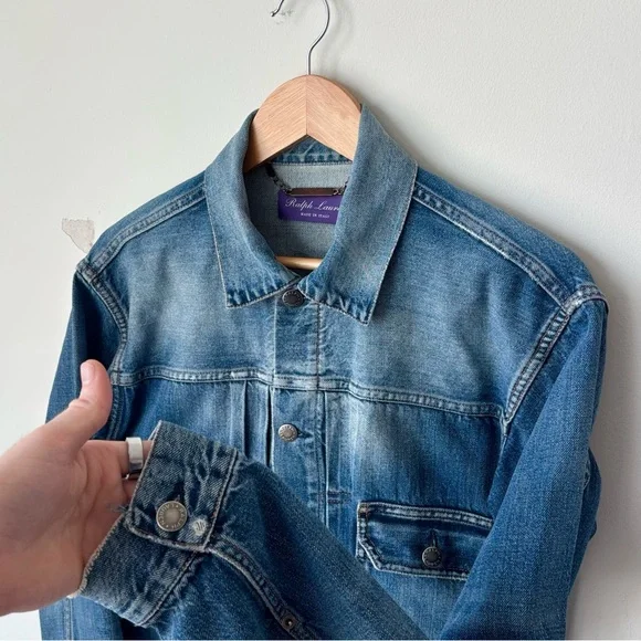 Ralph Lauren Purple Label Denim Jacket Men’s S Indigo Made in Italy Luxury